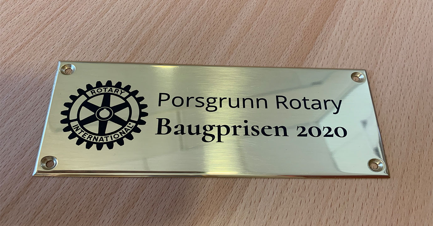 Porsgrunn Rotary Baugprisen 2020