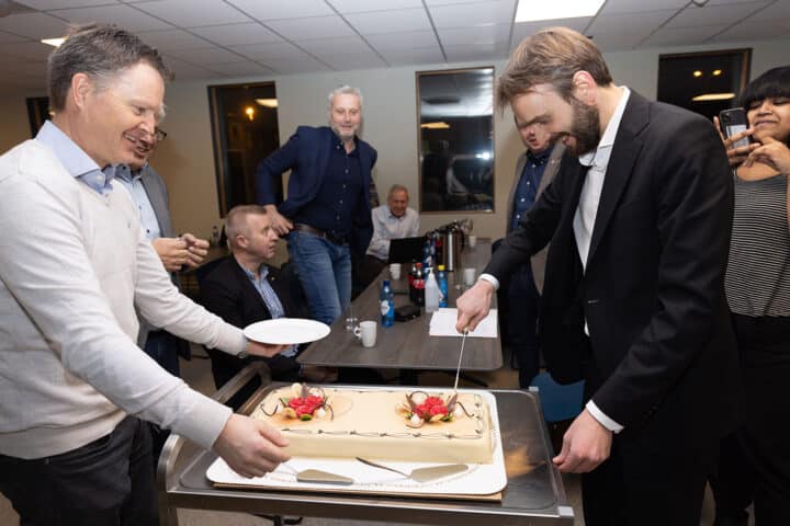 Preben Hjallum og næringsminister Jan Chr. Vestre.